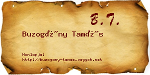 Buzogány Tamás névjegykártya