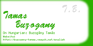 tamas buzogany business card